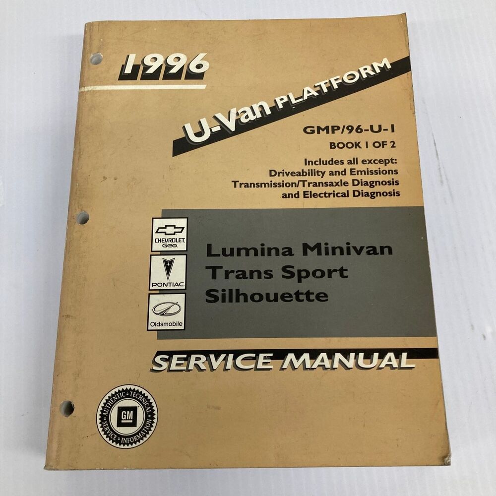 Chevrolet Lumina Minivan Service Manual Book 1 GM 1996